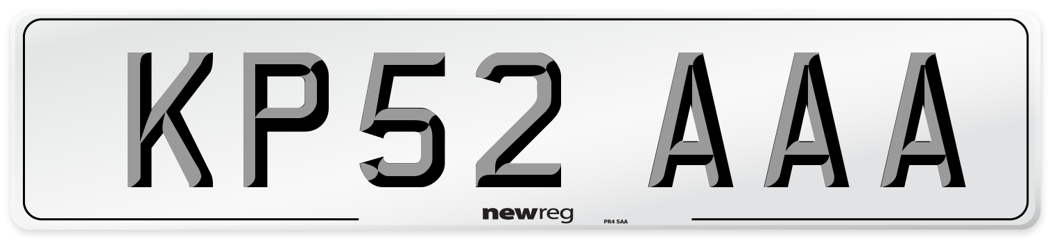 KP52 AAA Number Plate from New Reg